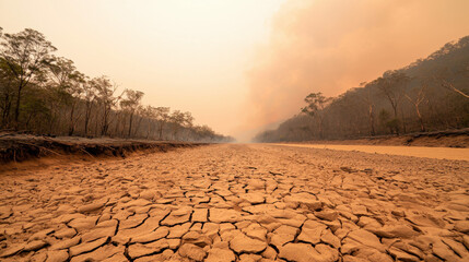 smoke, bushfire, plant, people, animal