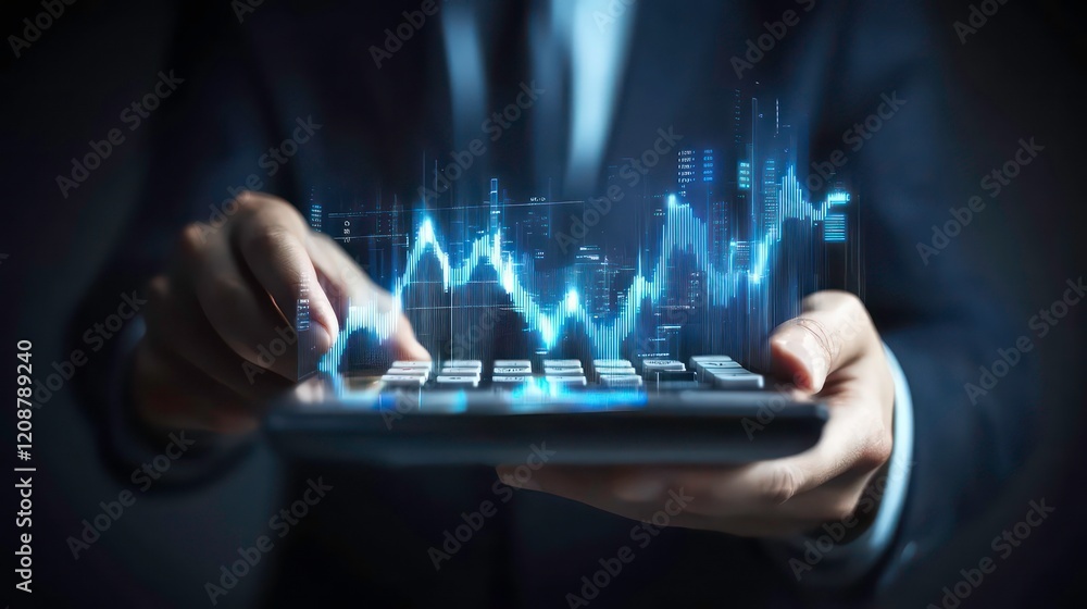Aufkleber businessman showcasing ai technology concept, embracing innovation and future advancements in digita