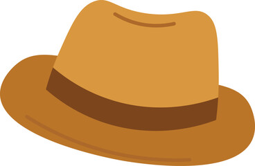 Stylized Illustration of a Fedora Hat