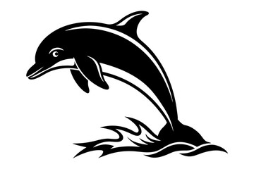 Fototapeta premium Dolphin Leaping Out of Water: A Stunning Display of Agility and Grace