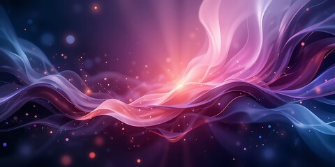 Abstract Purple Pink Blue Wave Abstract Background