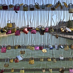 Locks at bridge in Paris