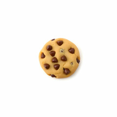 Fototapeta premium a chocolate chip cookie isolated on the white background