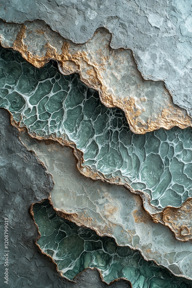 Poster dynamic abstract art displaying fluid textures modern gallery digital artwork contemporary environme