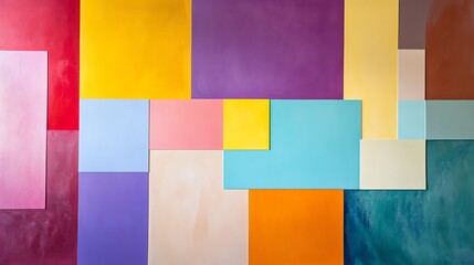 Colorful stacked rectangular bars in pastel