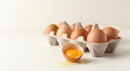 Natural Freshness High-Quality Eggs in a Clean Composition.