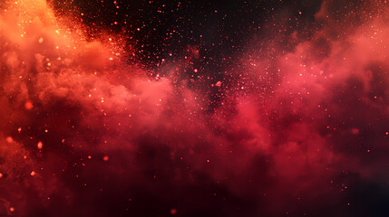 Explosion effect of red powder