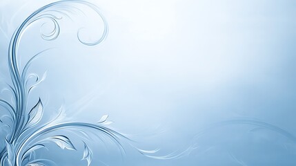 Elegant Blue Floral Design Abstract Background