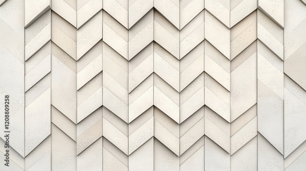 Poster textured wall featuring a modern zigzag pattern in neutral tones, creating a stylish, contemporary d
