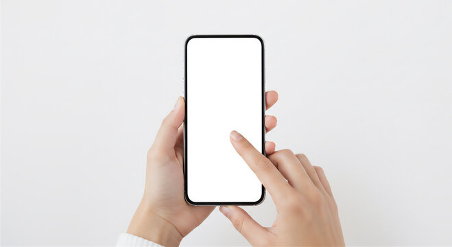スマートフォン・タブレットを操作する手