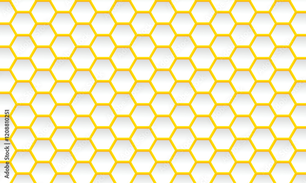 Aufkleber vector seamless geometric pattern. modern thin hexagon grid texture. background white honeycomb. eps