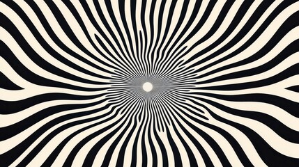 Abstract black and white pattern with swirling lines, creating a hypnotic and dynamic visual effect.