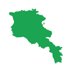 map of Armenia green icon