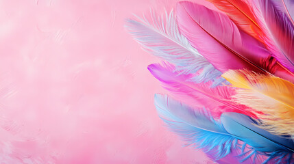 Obraz premium Dreamy art design with colorful feathers