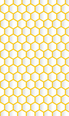 Vector seamless geometric pattern. Modern thin hexagon grid texture. Background white Honeycomb. EPS 10
