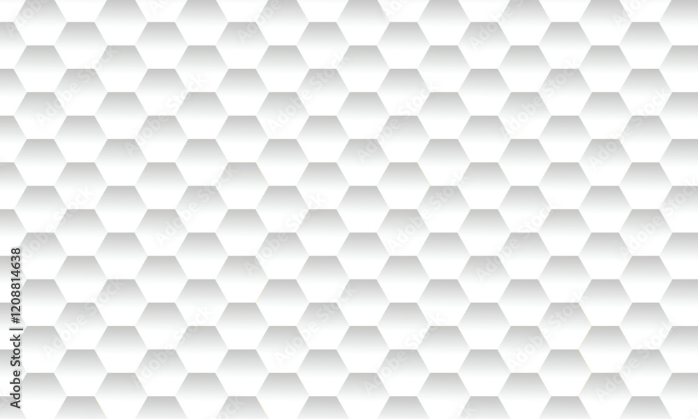 Poster vector seamless geometric pattern. modern thin hexagon grid texture. background white honeycomb. eps