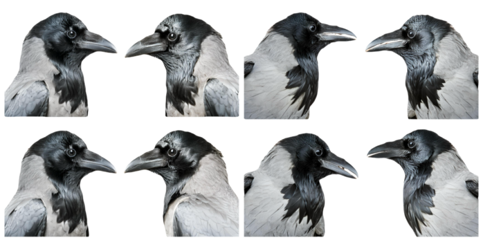 Hooded Crow Portrait - Close Up