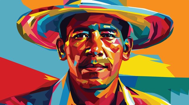 Colombian Carriel Flat Vector Illustration