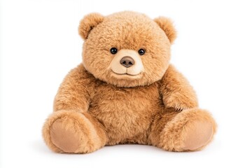 Obraz premium Soft Plush Bear Toy with Fluffy Fur and Sweet Expression