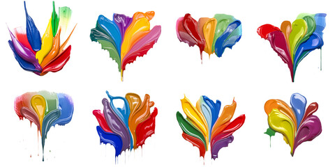 Abstract Colorful Paint Drips