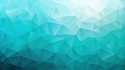 Fototapeta premium Turquoise gradient polygon abstract background with geometric shapes, polygon, gradient, turquoise, abstract, background