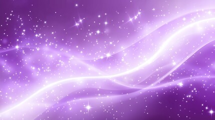 Digital purple particles wave and light abstract background with shining dots stars.