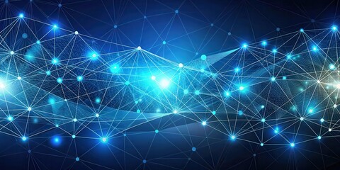 Fototapeta premium Abstract technology and science background with geometric lines and shapes mesh network