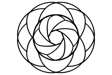 Abstract Circular Line Art Pattern for Modern Wallpaper Design - SVG Vector