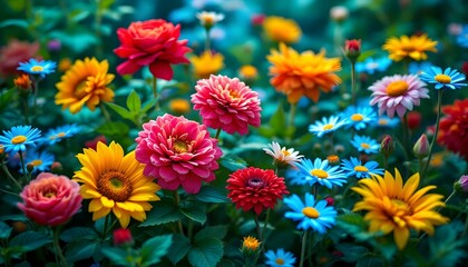 Fototapeta premium Most beautiful flowers in the garden
