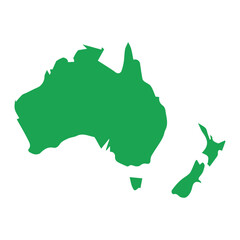 map of australia green icon