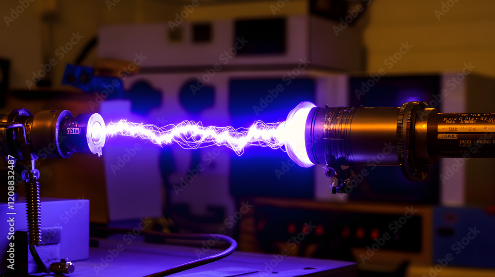 Poster a hydrogen bomb with a unique modular design and energy circuits glowing with purple light, displaye