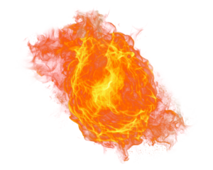 PNG Fireball of realistic burning flames backgrounds bonfire illuminated.