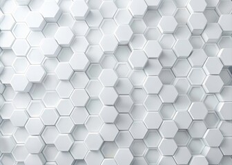 Geometric white hexagons form a striking tech-inspired background.  Modern shapes and a clean aesthetic define this abstract wallpaper.