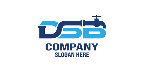 creative DSB pipe company logo with a modern concept