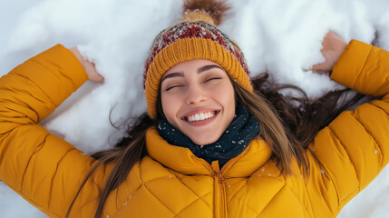 "Woman Smiling in Winter Clothing"