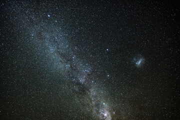 In the dark of the night the Milky Way Galaxy lights up the sky