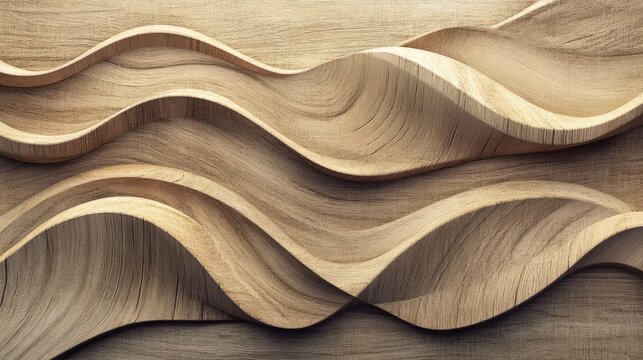 wavy wooden design