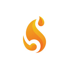 Flame Fire 3D Logo