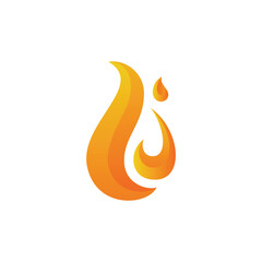 Flame Fire 3D Logo