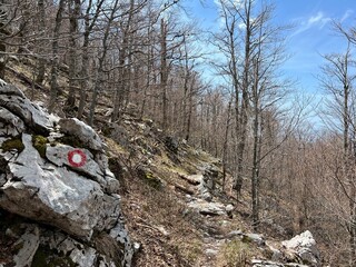 Premuzic hiking trail or Premuzic Trail - Velebit Nature Park, Croatia or Premuzic-Wanderweg or Premuzic's Trail (Pješački planinarski put Premužićeva staza - Park prirode Velebit, Hrvatska)