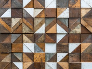 beautiful geometric wooden board background