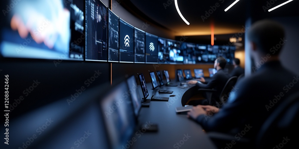 Aufkleber tech team monitoring data center screens