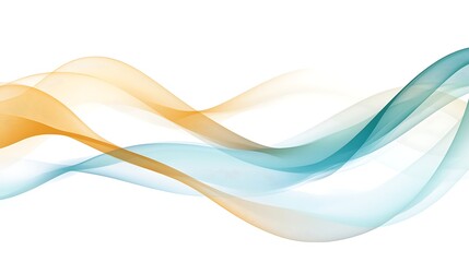 Abstract Blue and Gold Wave Forms Design