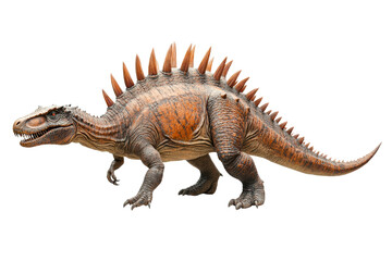 Fototapeta premium Model of a spinosaurus showcasing detailed features in a studio setting isolated on transparent background