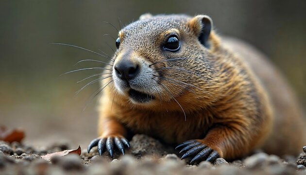 Adorable Marmot Closeup Wildlife Photo Nature Image