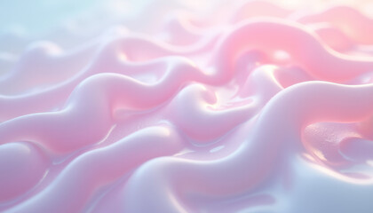 Obraz premium Soft Pastel Jelly Texture with Pink and White Tones