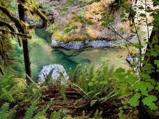 Swimming pools on a river