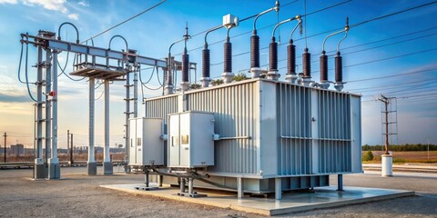 High voltage transformer and fire wall with electrical circuit poles, high voltage, transformer, fire wall