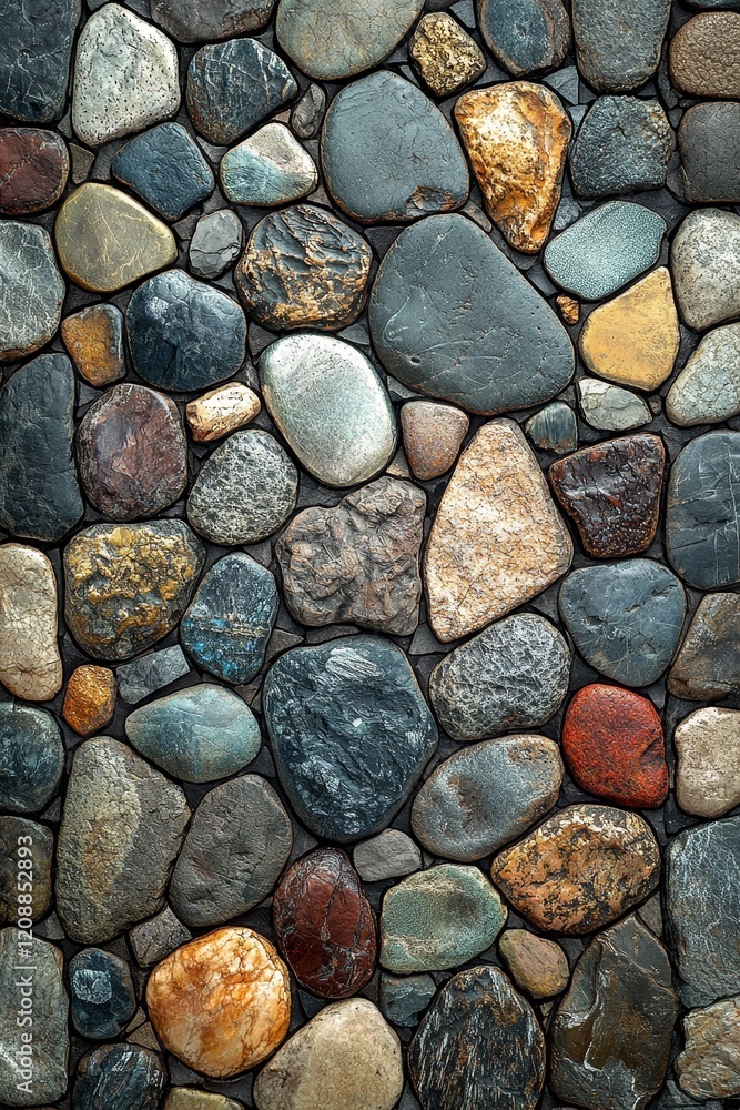 Poster textured stone pebbles background natural environment high-quality image close-up view earthy concep