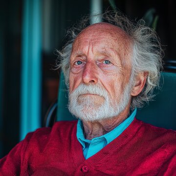 Portrait of a thoughtful senior man  outdoors  wisdom  age  elderly  pensive  contemplativ